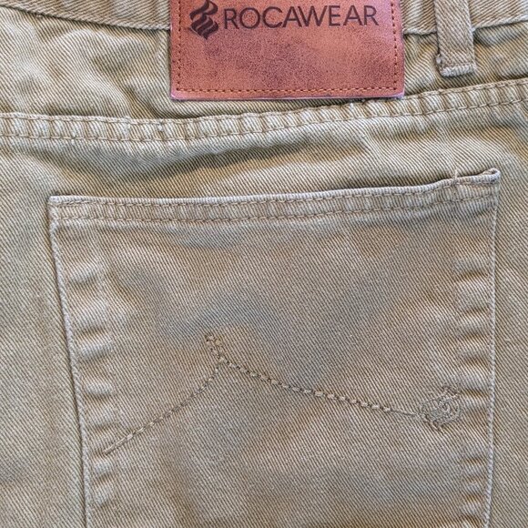 Y2K Baggy Faded Rocawear Brown Denim Jorts Size - 36 - Picture 2 of 5